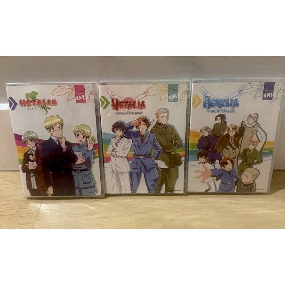 Hetalia: the World Twinkle - Season 3-6 DVD Lot  + Stickers